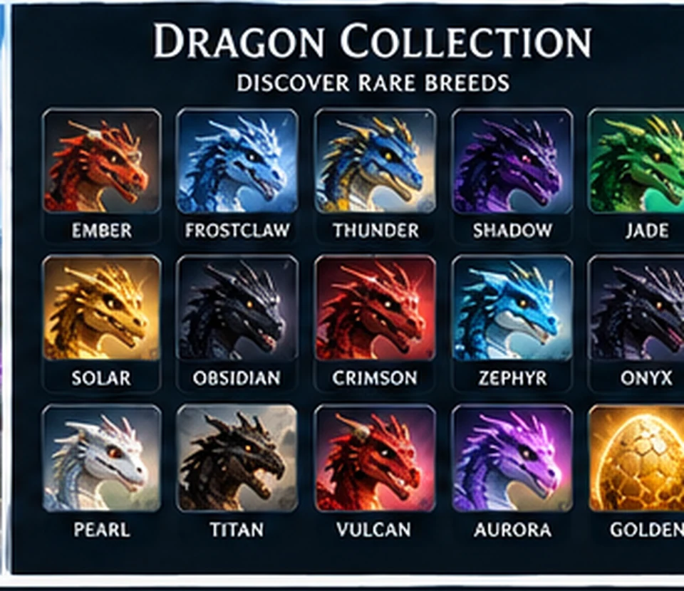 A collection of substantially different dragon species planned for GildenSpire
