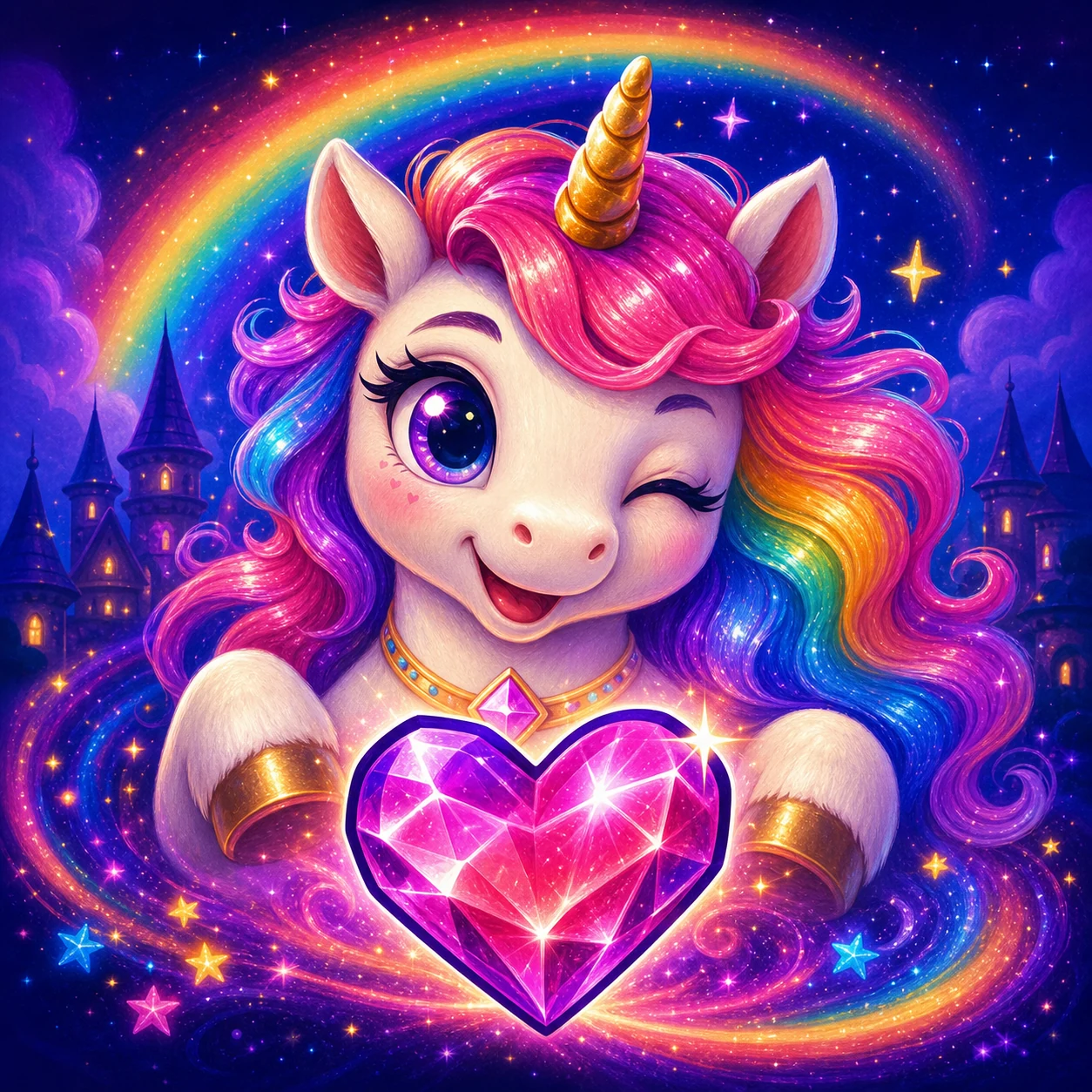 HeartStack Unicorn Blast puzzle gameplay and unicorn rescue