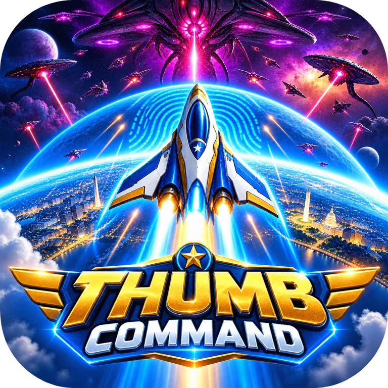 Thumb Command Blueguard interceptor defending Earth